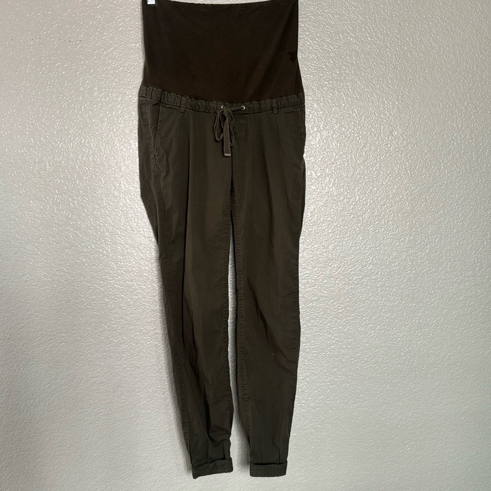 H&M Mama Green Slim Cargo Pants Size 4
